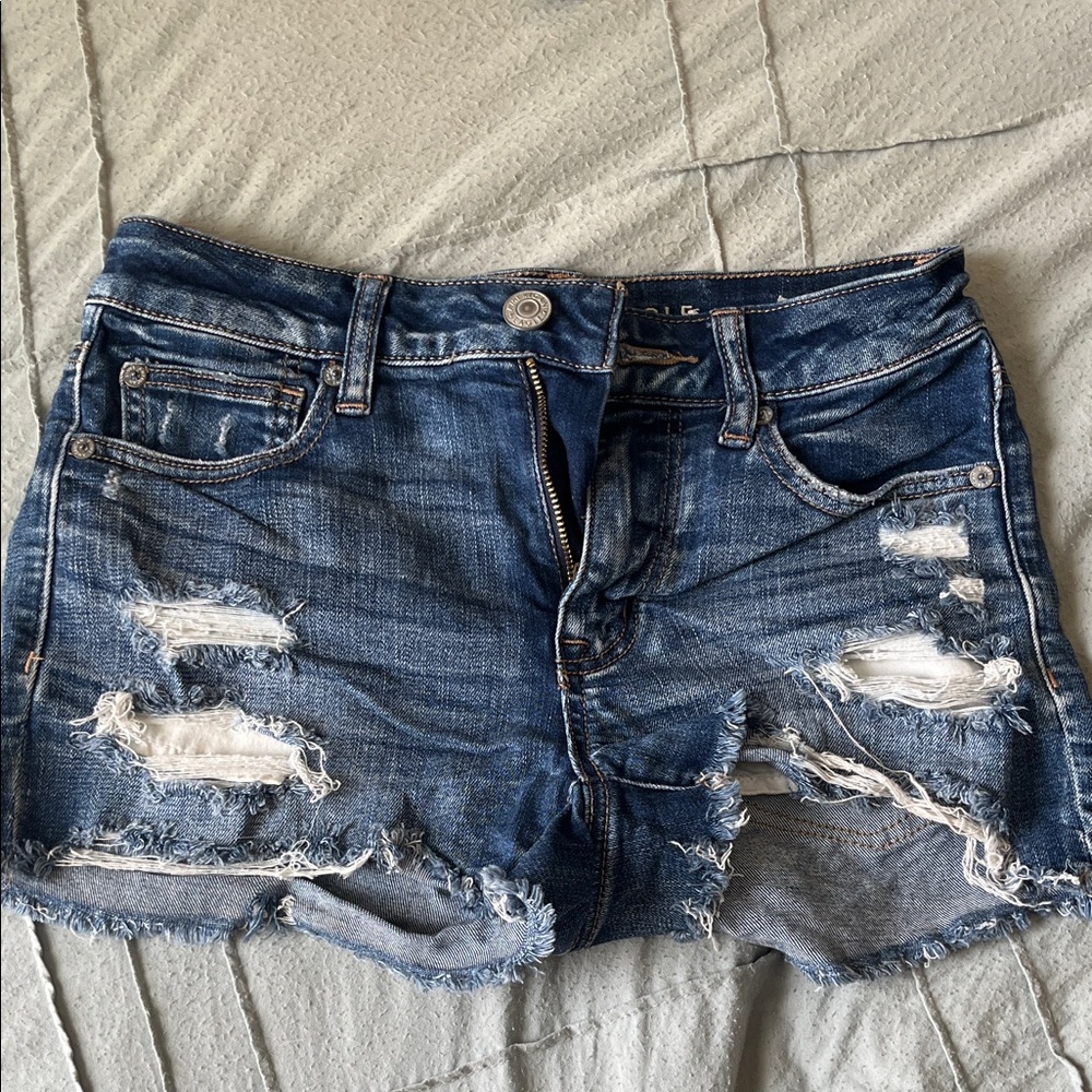 American Eagle Outfitters Blue Denim Cutoff Shorts